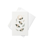 Cute Bats with the Moon Halloween Card