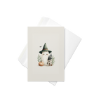 Cute Ghost and Pumpkin Halloween Card