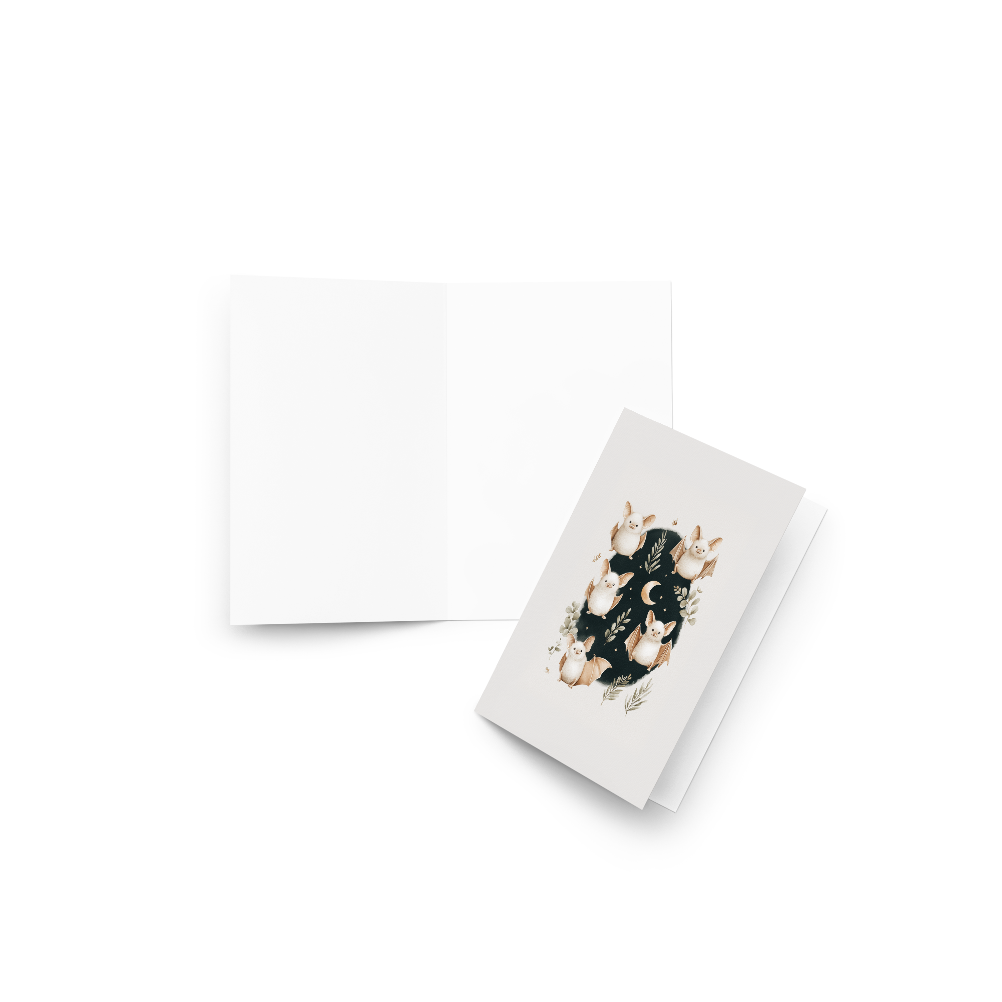 Cute Bats Halloween Card