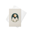 Ghosts with Full Moon Halloween Card