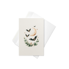 Bats with the Moon Halloween Card