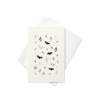 Floral Bats Halloween Card