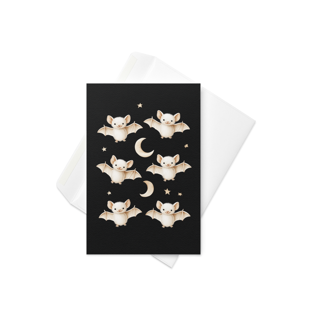 Cute Bats Halloween Card